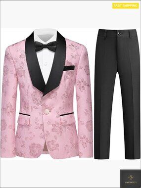 3 Piece Boy Suit Set Regular Fit Blazer Jacket Waistcoat Pants Formal Tuxedo